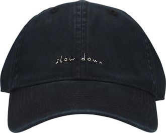 For&eacute;t Slow Down Washed Cap - Heren - Petten - Zwart - ONE Size - Katoen - Accessoires