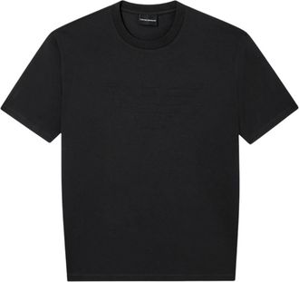 Emporio Armani Black Solid Crew Neck T-Shirt