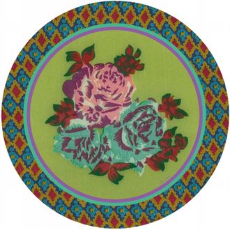 Lisa Corti Masonite Placemats In Naga Garden Green