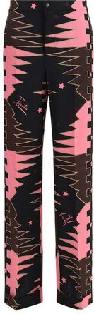 Emilio Pucci Multicolor Silk Casual Womens Pants