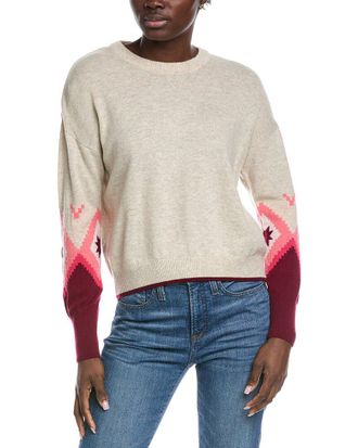 Brodie Fairisle Sleeve Wool & Cashmere-Blend Sweater