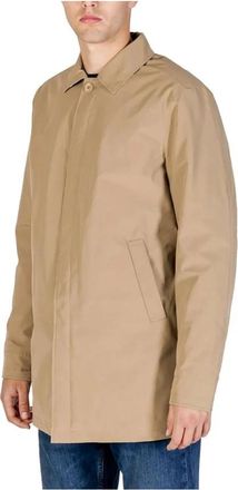 Aquascutum Trenchcoats - Heren - Zomerjassen - Beige - 2XL - Leer - Jassen