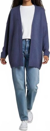 Elan Rock & Love Cardigan In Navy Blue