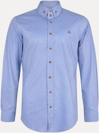 Vivienne Westwood Two Button Krall Shirt Oxford Classic Shirt Blue 46 Men