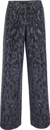 Pinko Broeken - Dames - Wijde Broeken - Grijs - XS - Broeken