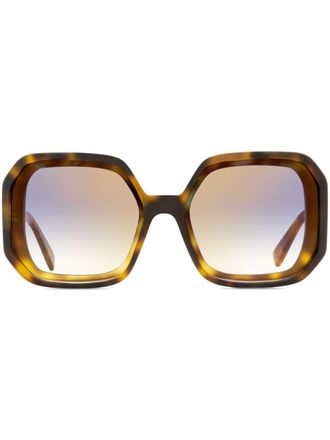 MCM Occhiali da sole 709S squadrati con stampa - Marrone