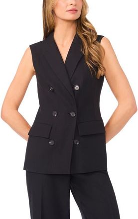 Ted Baker Cadence Double Breasted Vest in Rich Black at Nordstrom, Size 14