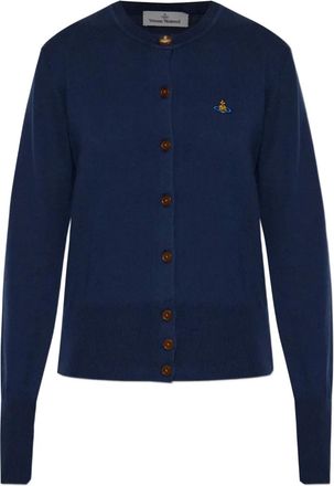 Vivienne Westwood Cardigan con ricamo Orb - Blu