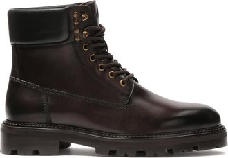 Kazar Schoenen, Heren, Bruin, 46 EU, Leer, Bruine laarzen op trepzool