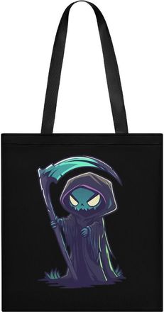 Generic Cartoon Grim Reaper Womens Tote Casual Shopping Bag Lightweight Shoulder Bags Hobos Handbag for Work Travel Daily 35x40cm