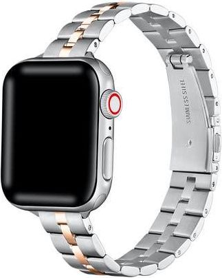 Posh Tech Sophie Stainless Steel Apple Watch Watchband in Silver/Rose Gold at Nordstrom Rack, Size 42Mm / 44Mm / 45Mm