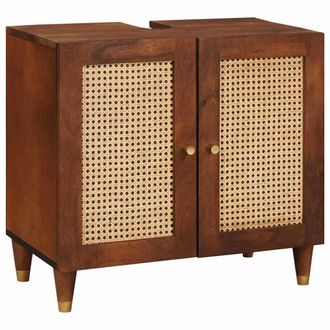 vidaXL Mueble De Lavabo Marr&oacute;n 62 X 33 X 58 Cm Madera De Ingenier&iacute;a Vidaxl