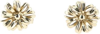 Dries Van Noten Gold Flower Stud Earrings