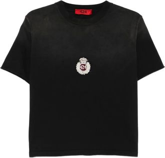 424 T-shirt met grafische print - Zwart