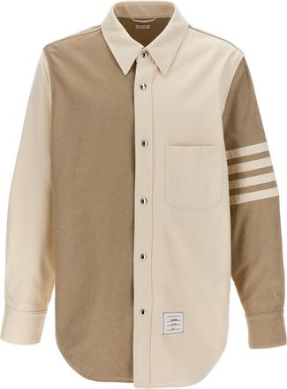 Thom Browne Beige Regular Color Block Shirt
