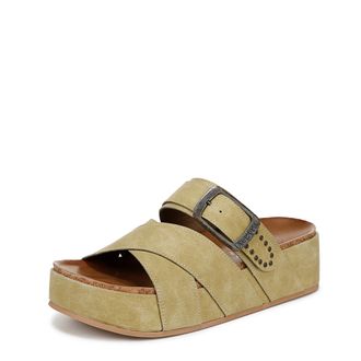 Blowfish Womens Iris Slide Sandal, Pistachio Faux Suede, 6 UK