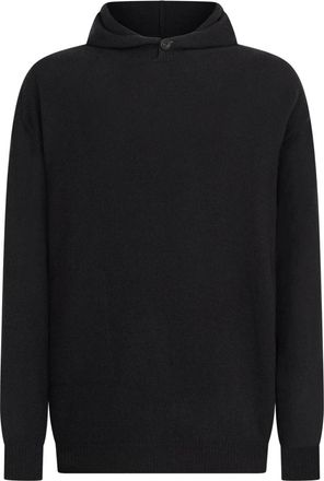 Malo Pullover Hoodie - Heren - Hoodies - Zwart - 2XL - Wol - Hoodies & sweatvesten