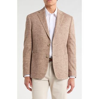 JB Britches Two Button Side Vent Patch Pocket Jacket in Tan at Nordstrom Rack, Size 44