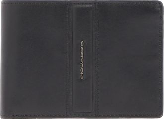 Piquadro Accessoires, Heren, Zwart, ONE Size, Katoen, Portemonnee met omklapbaar ID-venster