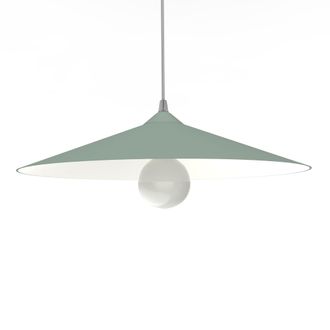 Lumicom Chapeau Sospensione, 1xe27, Max 42w, Metallo, Verde Iceberg/bianco Opaco, D40cm - Lumicom