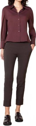 Avenue Montaigne Ben Straight Leg Pants In Brown