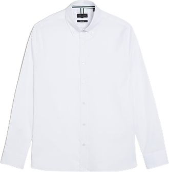 Ted Baker Mens Allardo Ls Regular Premium Oxford Shirt, White, 3XL UK