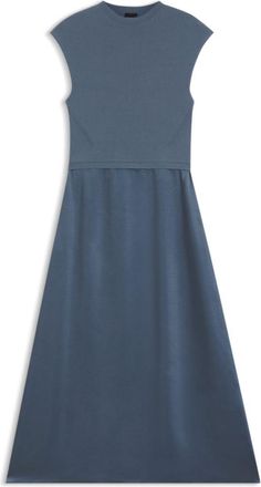 BOSS Knitted dress with satin skirt