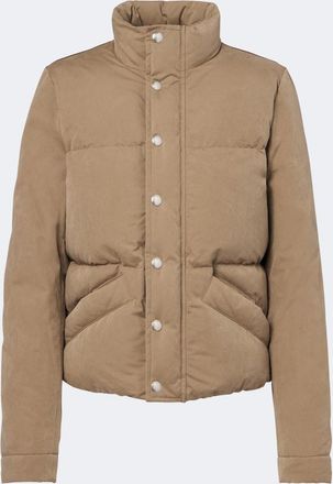 Tod's Leather-trimmed puffer jacket