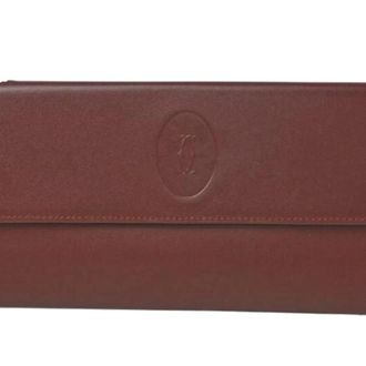Cartier Pre-owned Vintage Long Wallet (bi-fold) - Dames - Vintage Accessoires - Rood - ONE Size - Leer - Vintage