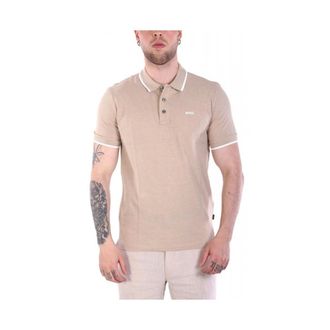 HUGO BOSS Tops, Heren, Beige, 2Xl, Katoen, Parlay 190 Polo