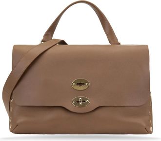 Zanellato Leren Dames Schoudertas Girello - Dames - Handtassen - Bruin - ONE Size - Leer - Tassen