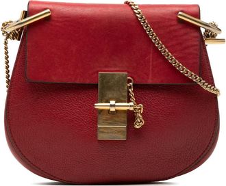 Chlo&eacute; Pre-owned Chloe Small Smooth and Grained Calfskin Drew Crossbody Ladies QXF4C5EOF0UONQOX