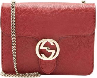 Gucci Grained Interlocking G Small Shoulder Bag (Authentic Pre-Loved)