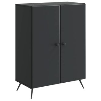 vidaXL Aparador Negro 66 X 34,5 X 90 Cm Madera De Ingenier&iacute;a Vidaxl