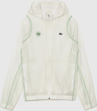 Lacoste Mens Roland Garros Windbreaker Jacket in Cream - Size Medium/Large