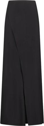 Blumarine Twill Broek voor Stijlvolle Look - Dames - Maxi Rokken - Zwart - L - Rokken