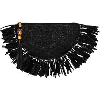 Rebecca Minkoff Lucia Fringe Clutch in Black at Nordstrom