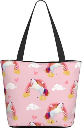 AOOEDM Unicorns With Rainbows Ladies Shopping Bag 13x11x7in.The Perfect ValentineS Day Gift.It Is The Best ValentineS Day Gift For Mom, Daughter, Wife,Etc