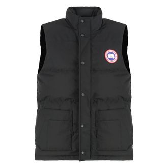 Canada Goose Vests, male, Black, Size: 2XL Freestyle Crew Vest Black Label