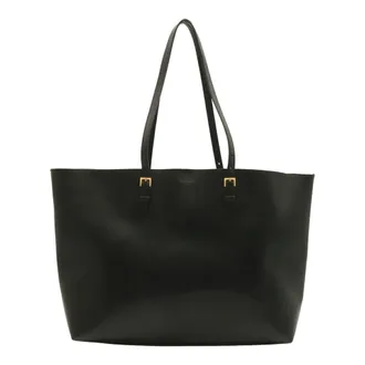 Saint Laurent Black Leather Handbag Pouch Tote Bag (Pre-Owned)