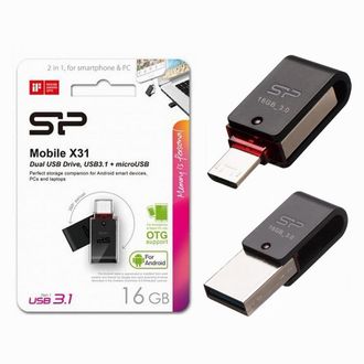 Trade Shop Trade Shop - Tecla Usb 16 Gb Usb3.1 Microusb Otg Doble Para Tabla De Selmante Otgx31 / 16gb