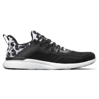 Athletic Propulsion Labs Womens Techloom Tracer Shoe In White/black/leopard
