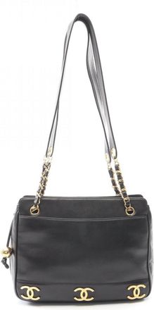 Chanel Black Leather Tote Bag (Pre-Owned)