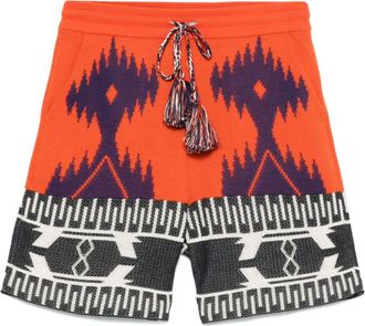 Alanui Icon bermuda shorts - men - Cotton - M - Red