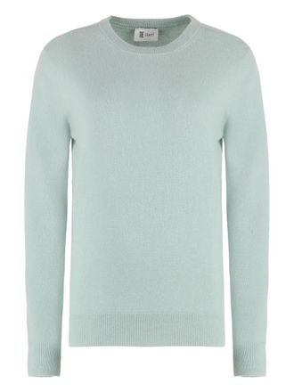 THE (ALPHABET) ribbed long-sleeve sweater - women - Silk/Cashmere - L - Blue