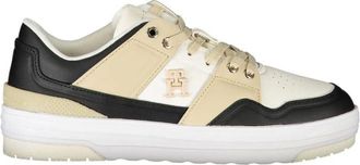 Tommy Hilfiger Schoenen, Dames, Veelkleurig, 39 EU, Leer, Leren Dames Sneakers Statement Schoenen