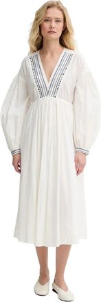 A.P.C. Anni Jurk - Dames - Zomerkleedjes - Beige - XS - Katoen - Kleedjes