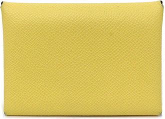 Herm&egrave;s Jaune Mango Epsom Leather Coin Purse/Coin Case (Pre-Owned)