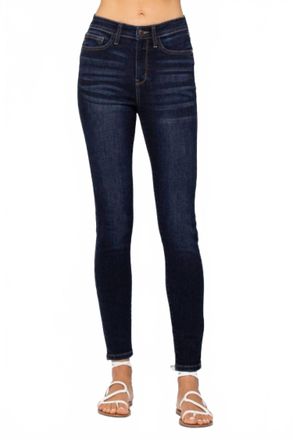 Judy Blue High-Waist Skinny With Handsanding Jeans In Dark Wash