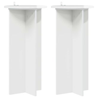 vidaXL Soporte De Plantas 2 Pcs Brillante 40 X 40 X 80 Cm Vidaxl